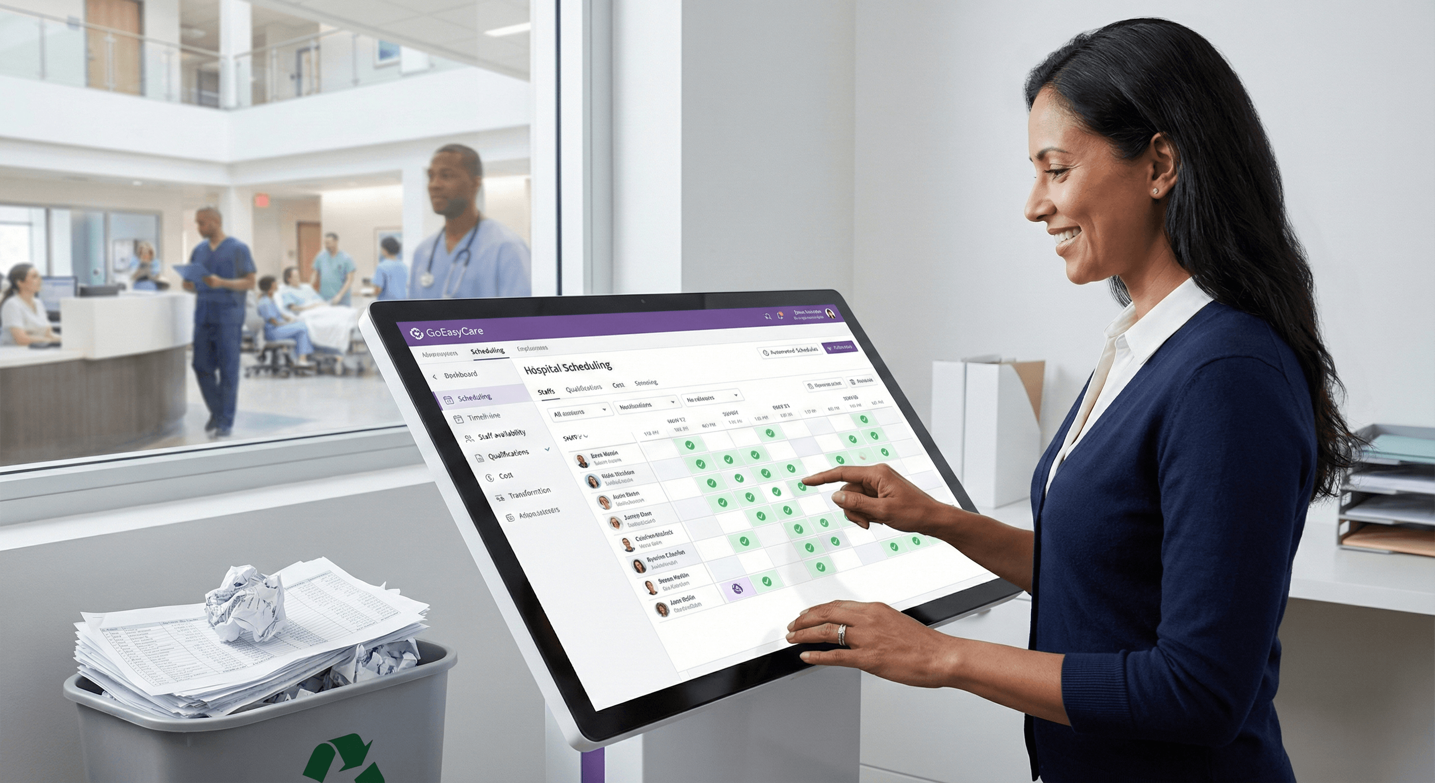 Doctor checking schedule